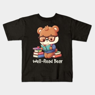 Cute Well Read Bear Kids T-Shirt